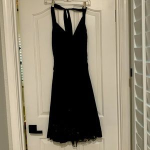 Black halter dress
